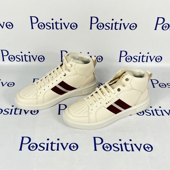 Bally Meson Bone Mid Top Leather Sneakers US 11 - Picture 2 of 9
